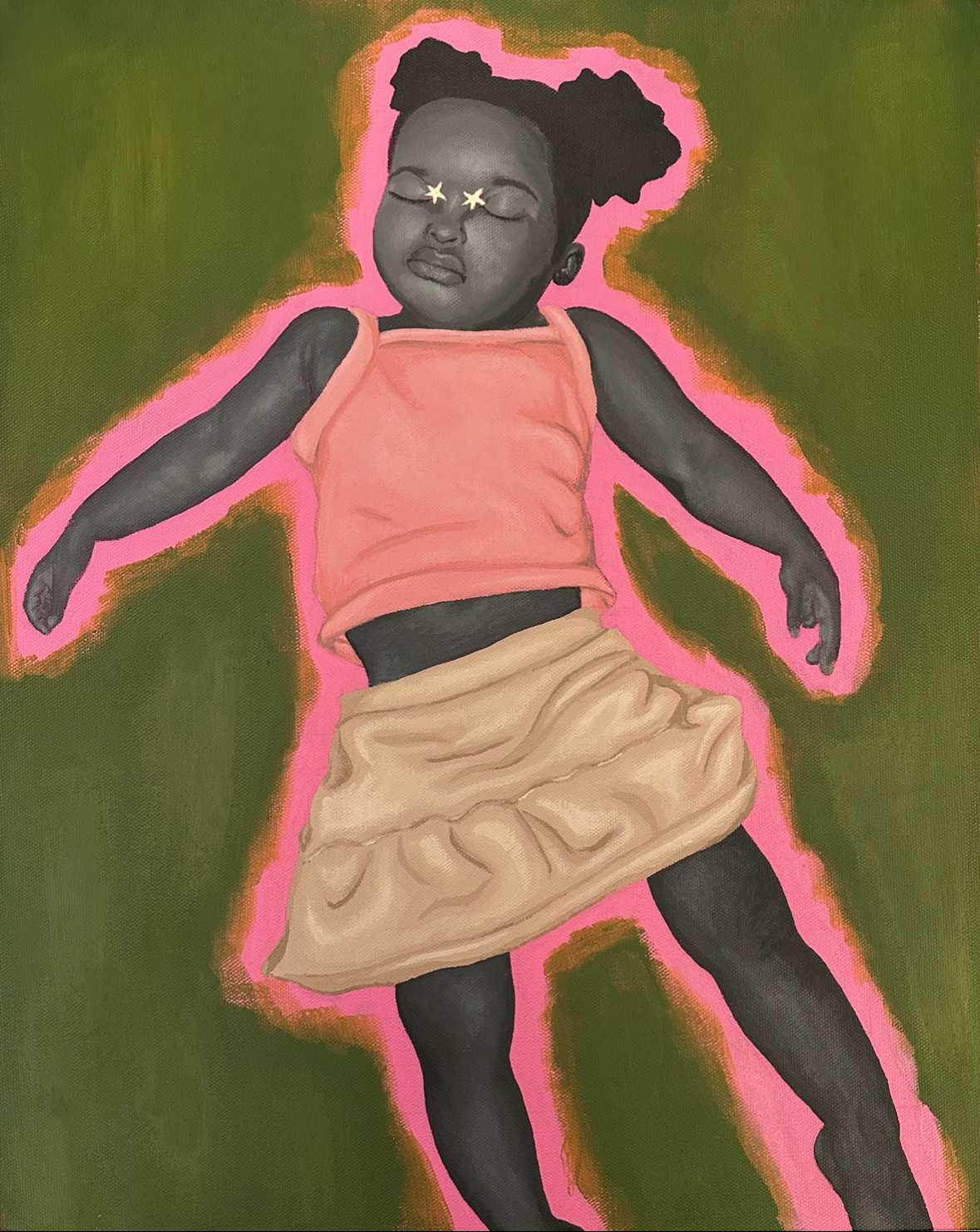 Portrait of 20-Year-Old Astrid, 2024, 16x20 inches, Acrylic on Canvas