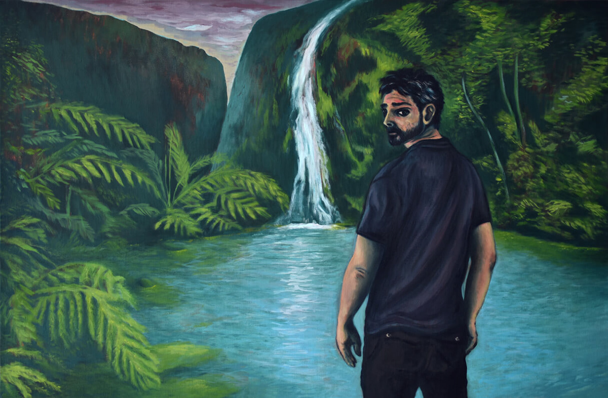 Ne te retourne pas - Huile sur toile - 100 x 65 cm - Septembre 2022 - Cours de peinture à l'huile Paris 13 - Artiste Peintre Jean-Baptiste Miette