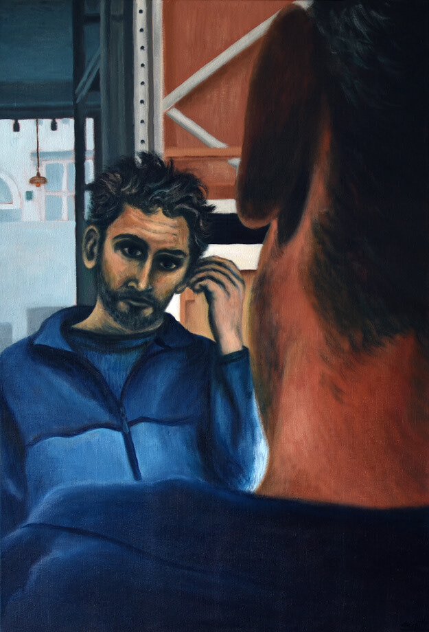Introspection - Huile sur toile - 73 x 50 cm - Août 2026 - Cours de peinture Paris 13 - Peinture à l'huile - Jean-Baptiste Miette Artiste Peintre
