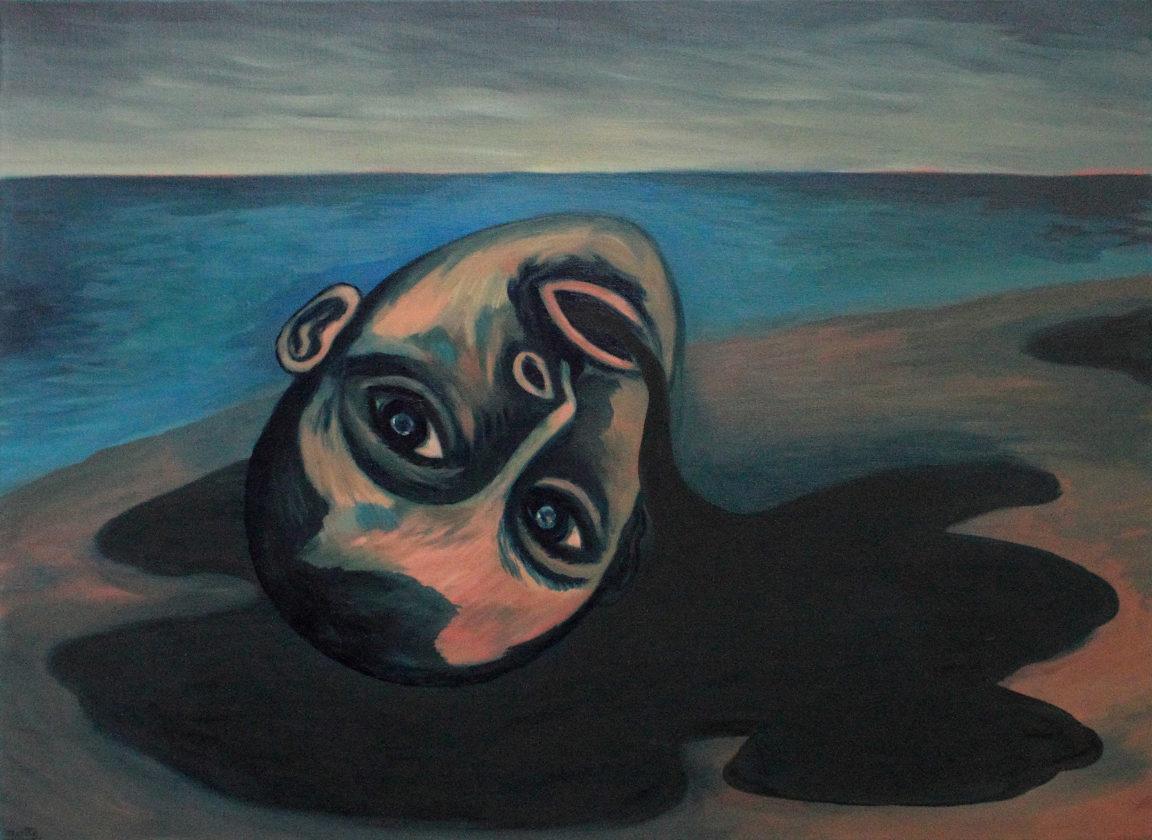 Marée noire Huile sur toile - 100 x 73 cm - Octobre 2014