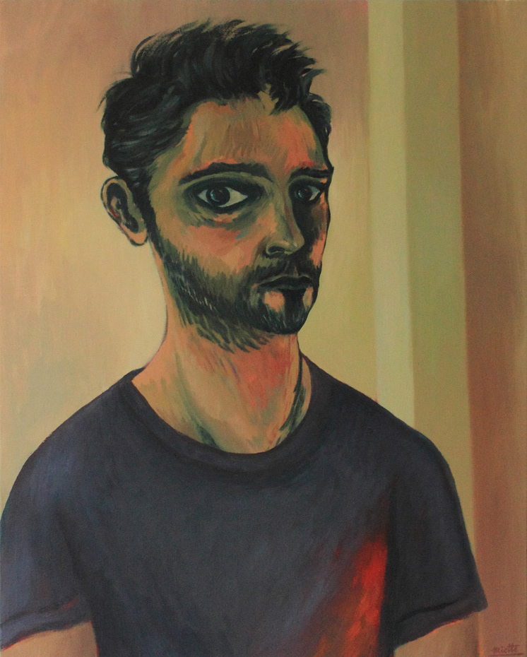 Autoportrait Huile sur toile - 81 x 65 cm - Août 2015
