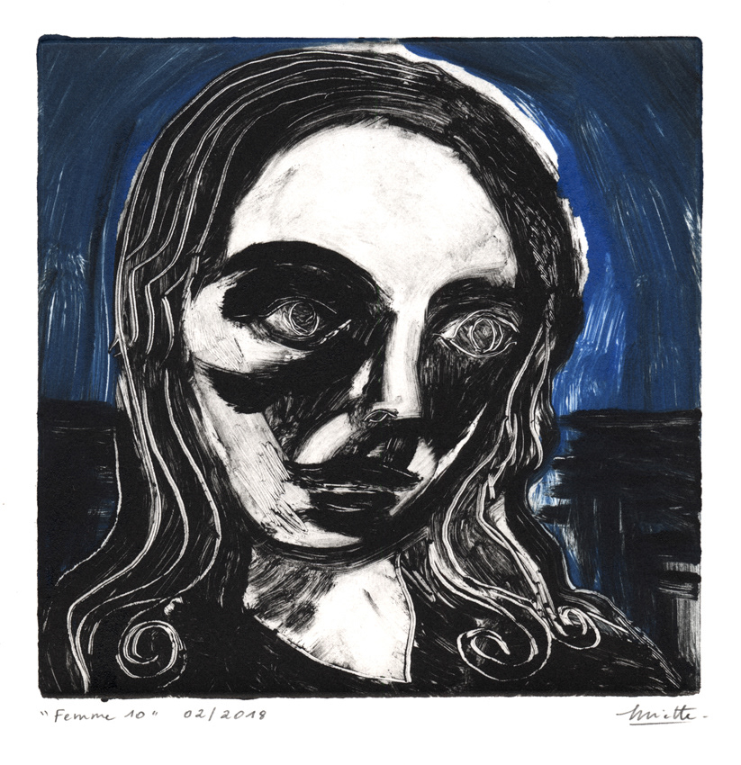Femme 10 Monotype - 15 x 15 cm - Février 2018