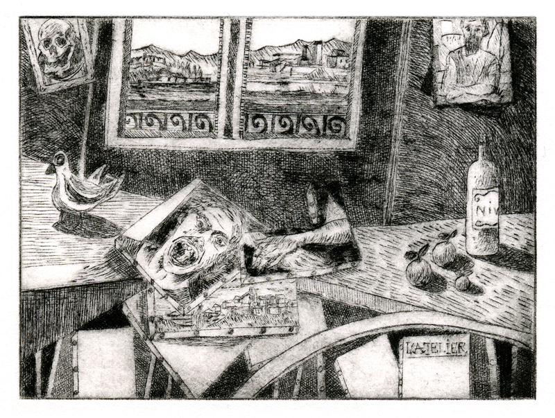 L'atelier Gravure - Pointe sèche - 9 x 12 cm - 2005