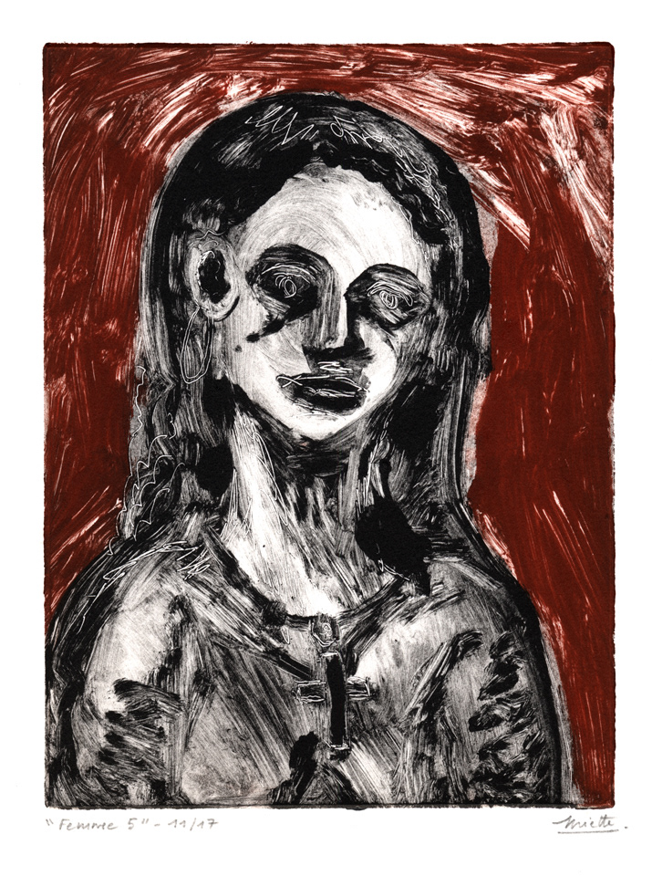 Femme 5 Monotype - 15 x 20 cm - Novembre 2017
