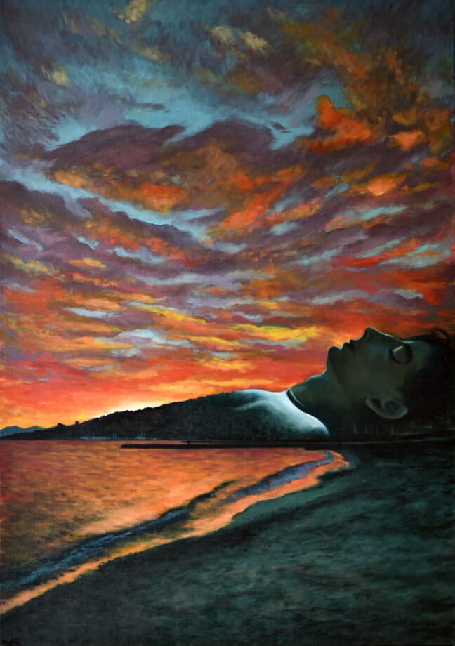 Lueurs dorées - Huile sur toile - 92 x 65 cm - Mars 2026 - Cours de peinture Paris 13 - Peinture à l'huile - Jean-Baptiste Miette Artiste Peintre