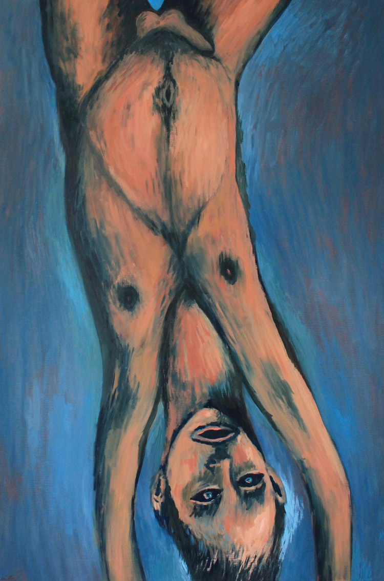 L'homme qui tombe Huile sur toile - 146 x 97 cm - Février 2012
