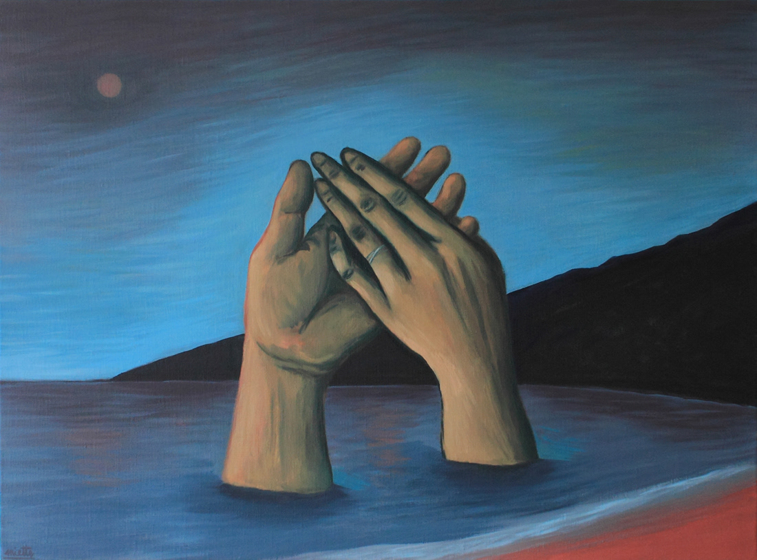 Les mains Huile sur toile - 73 x 54 cm - juin 2016