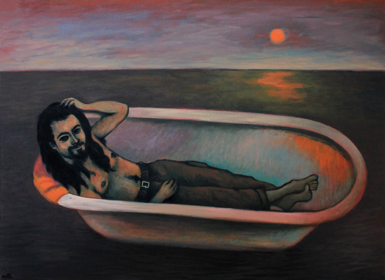 Clochard Céleste  Huile sur toile - 100 x 73 cm - Octobre 2019