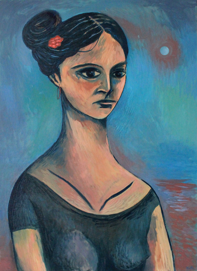 Nymphe Huile sur toile - 100 x 73 cm - Juillet 2013