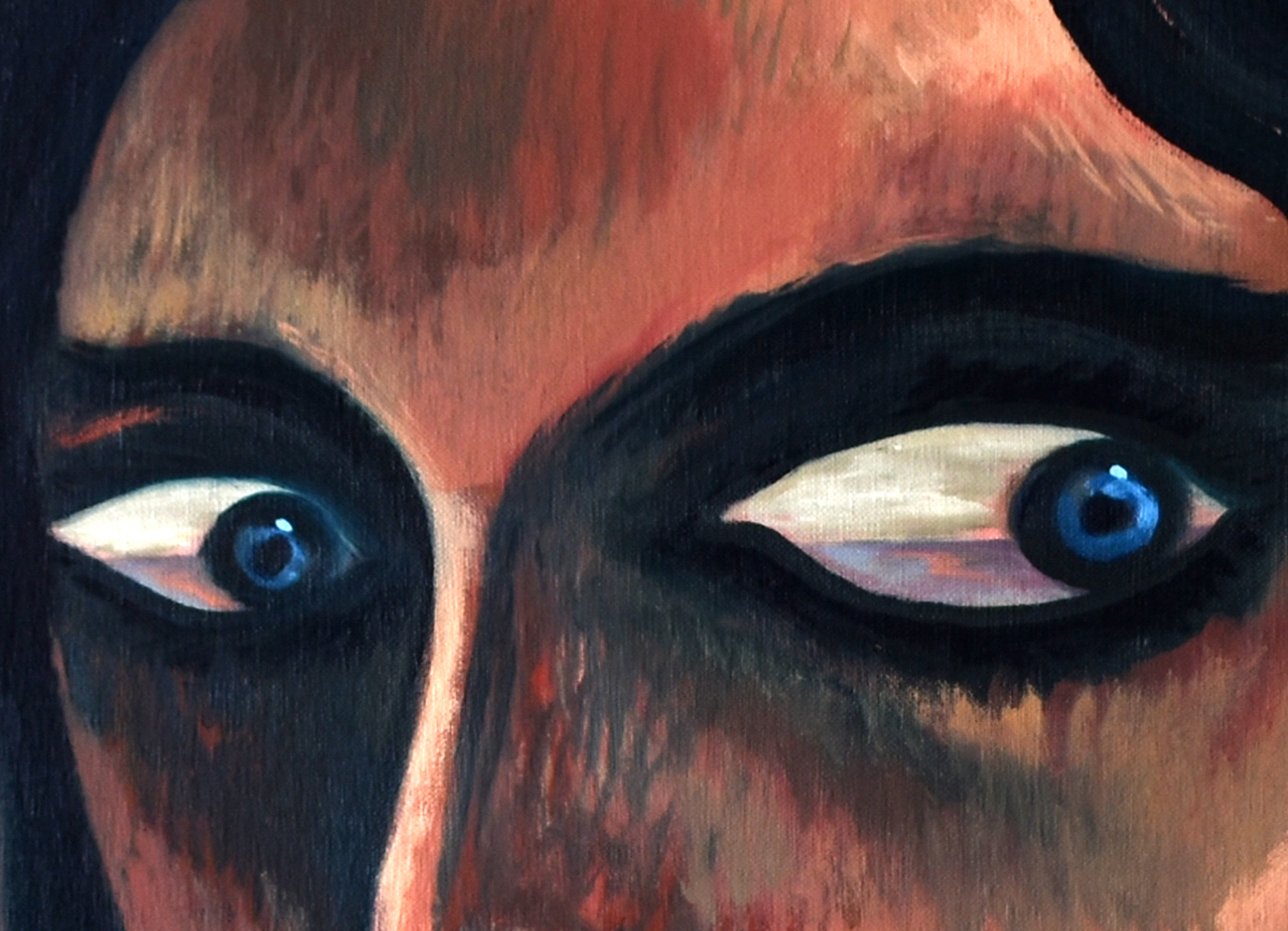 Les grands miroirs (détail) - Huile sur toile - 73 x 54 cm - Mai 2021 - Atelier JB Miette