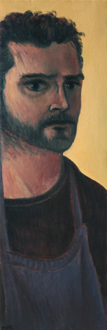 Mes yeux, mes larges yeux aux clartés éternelles ! Huile sur toile - 90 x 30 cm - Août 2009