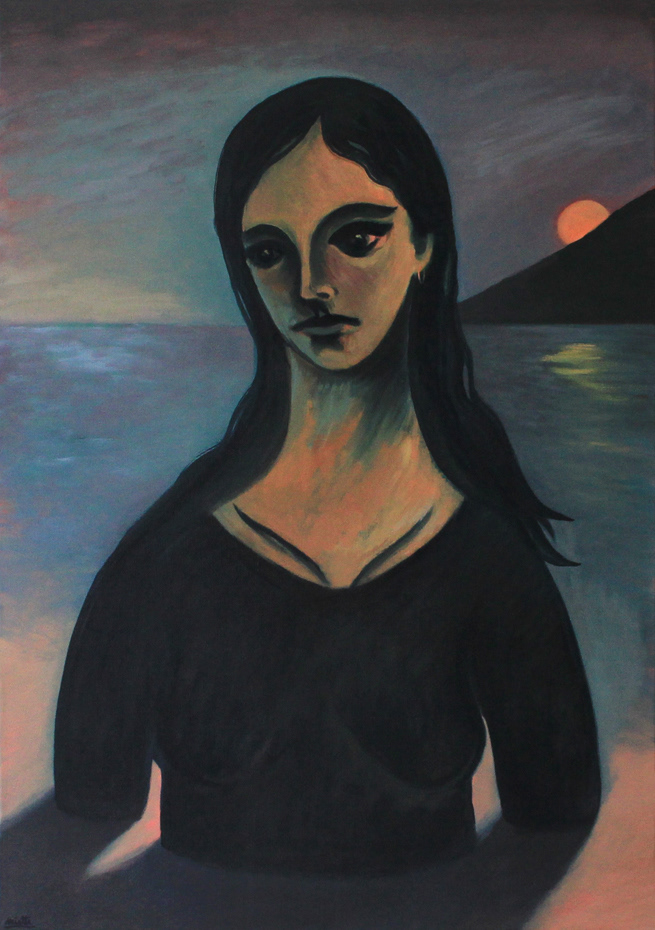 Soleils couchants Huile sur toile - 92 x 65 cm - septembre 2018