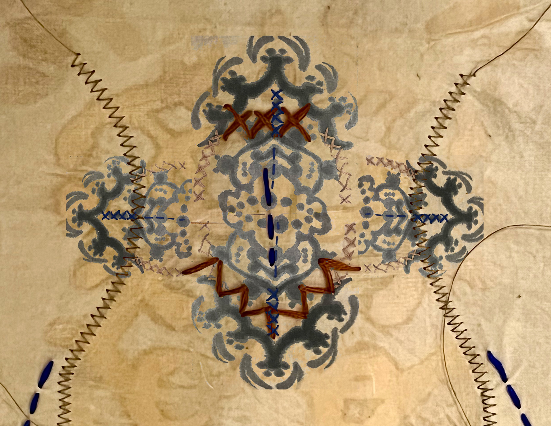 Textile Map using Collage