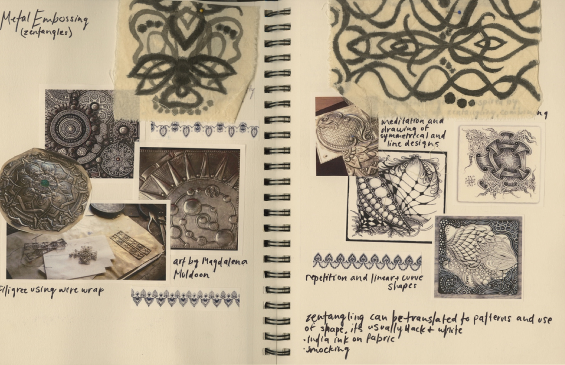 Textile Inspiration and Swatches