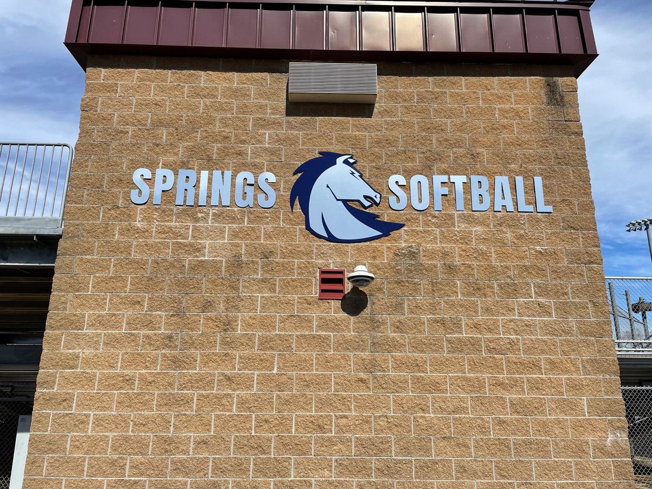 New press box graphics for local high school.