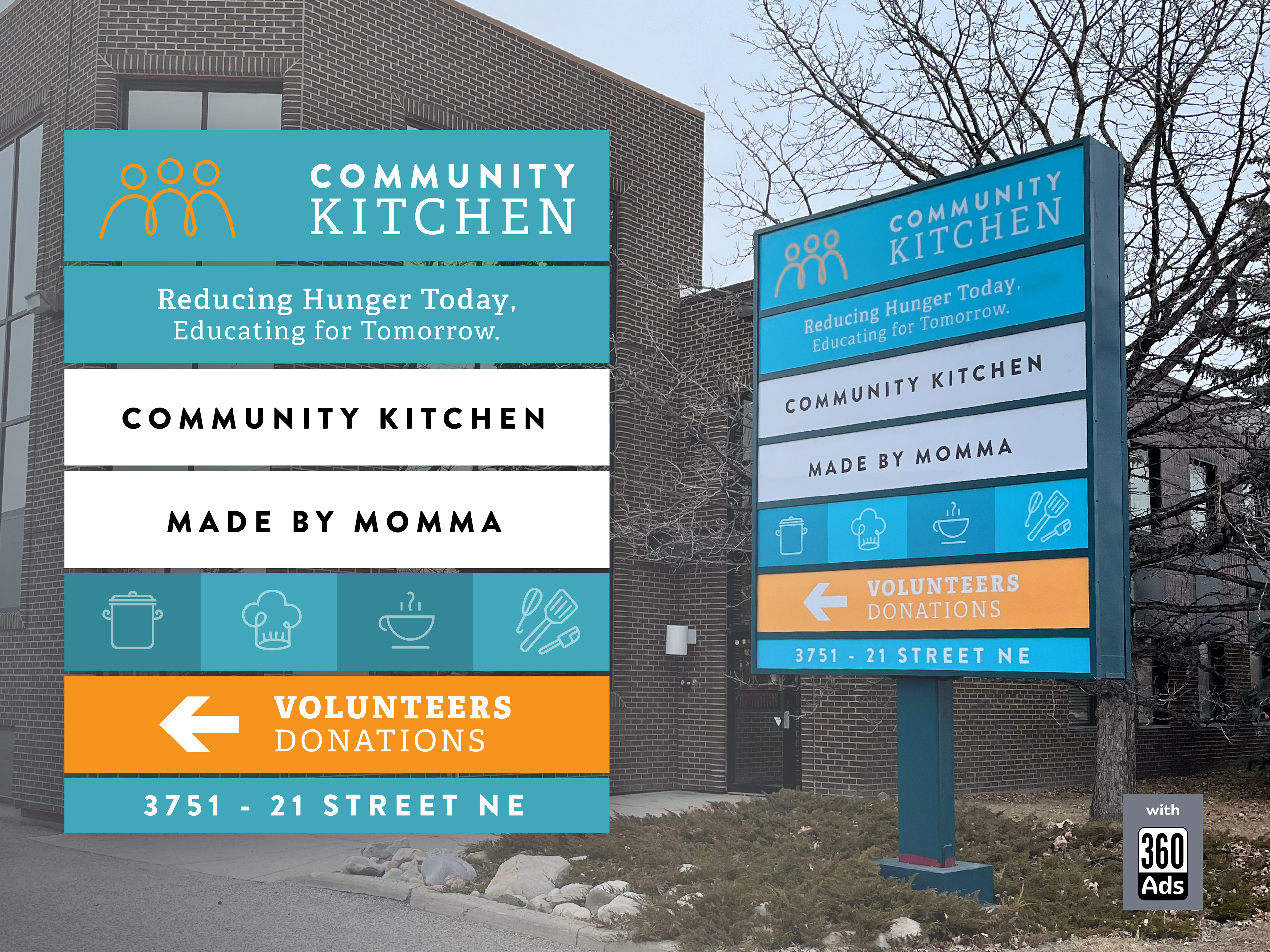 Custom Signage (Community Kitchen)