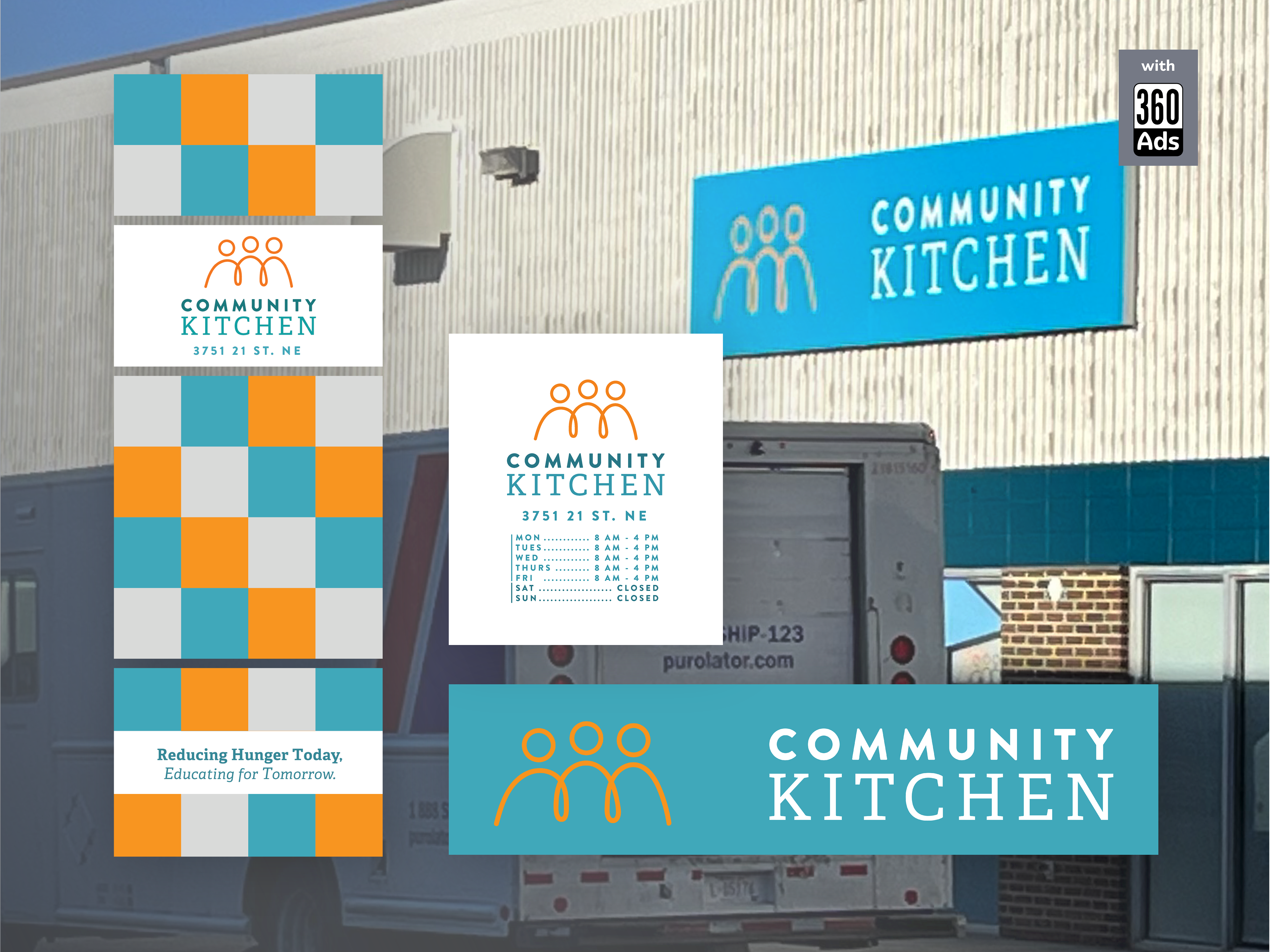 Custom Signage Door Decals (Community Kitchen)