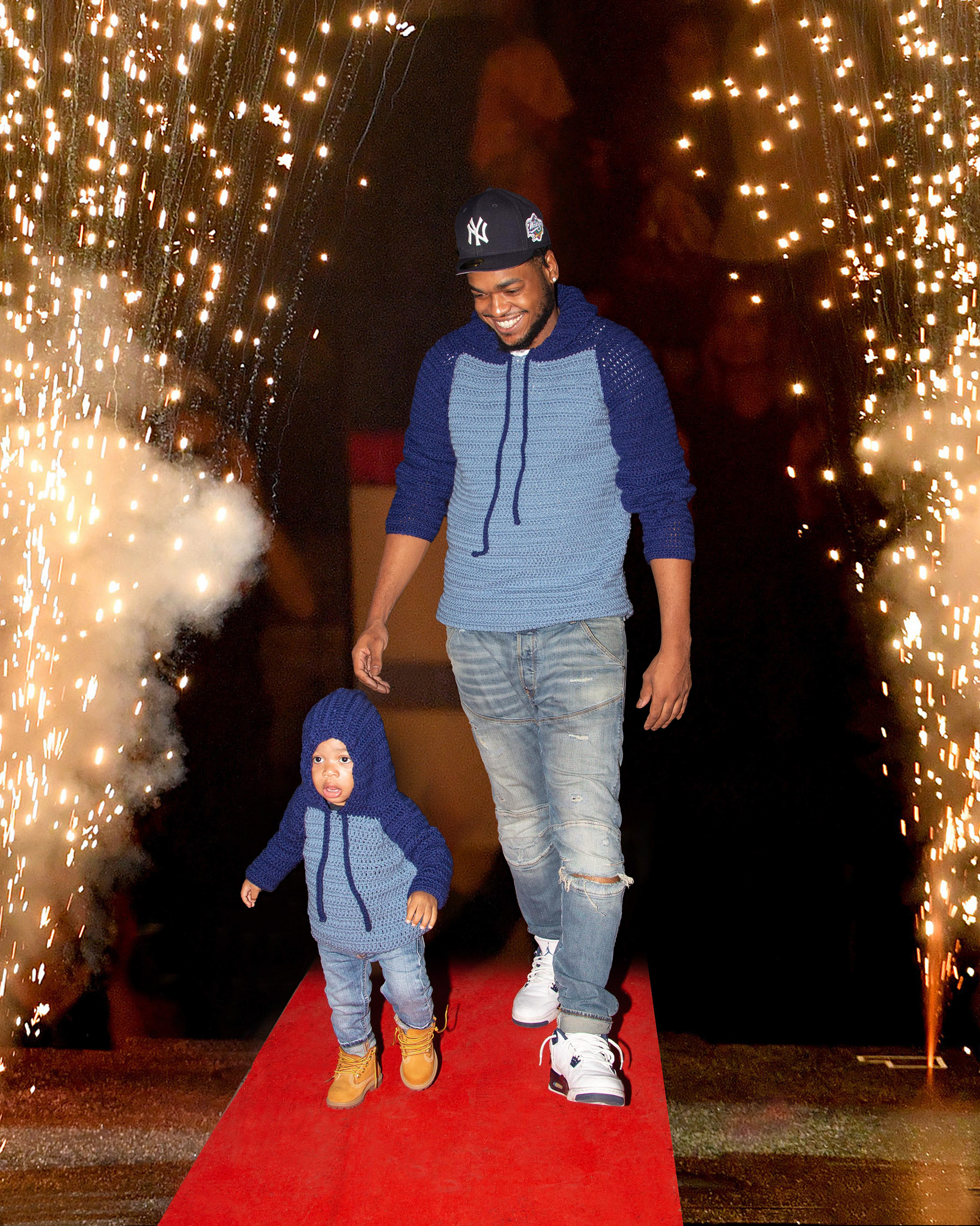 Twisted Hoodie (Daddy and Me) Adult Starting at $250 baby $65 bundle save $15= $300