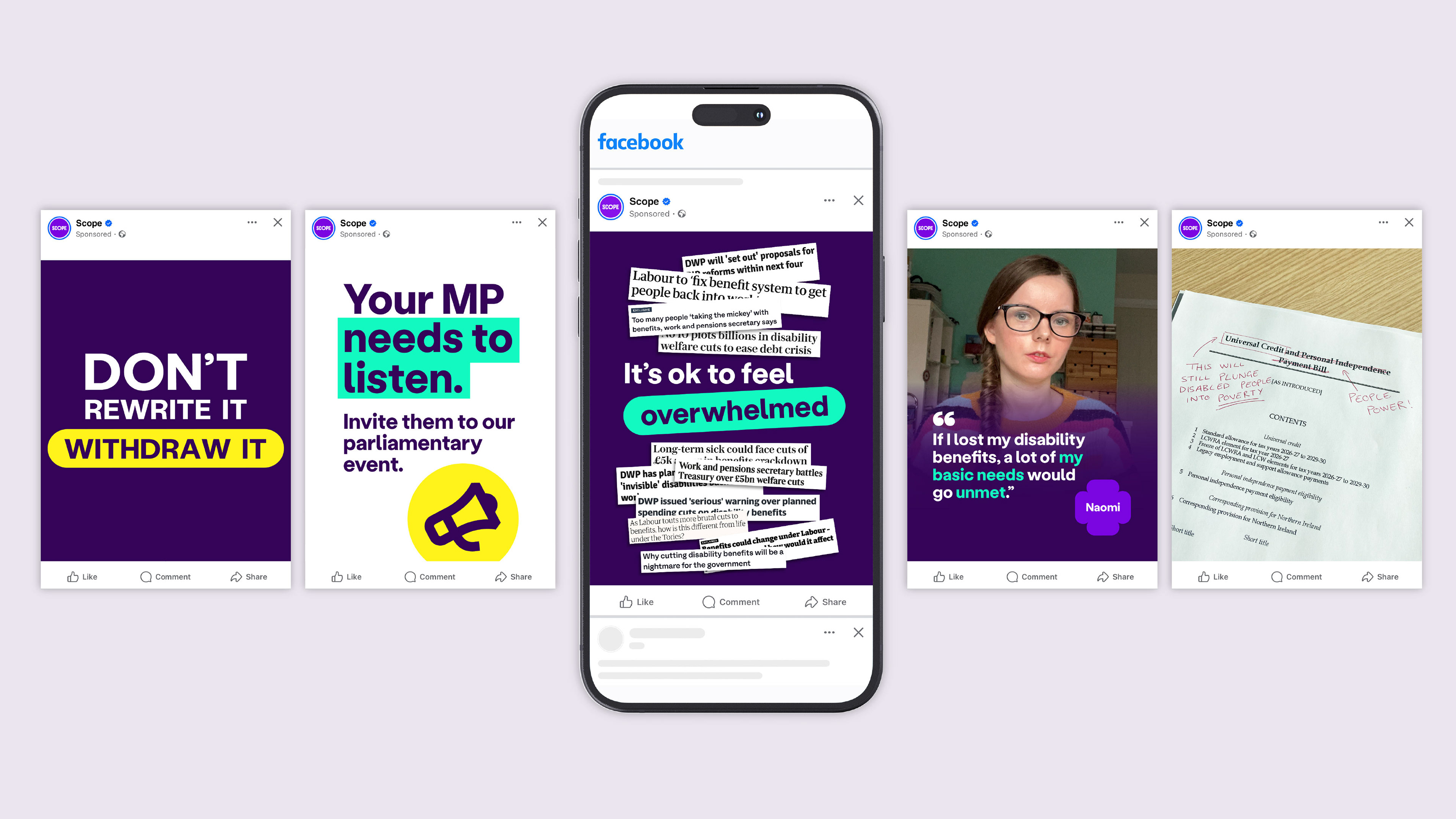 Campaign social media posts
