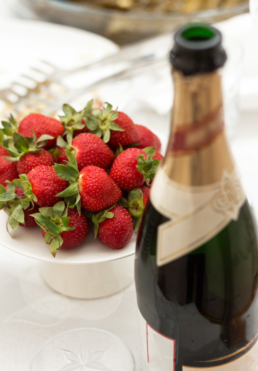 Champagne and strawberries