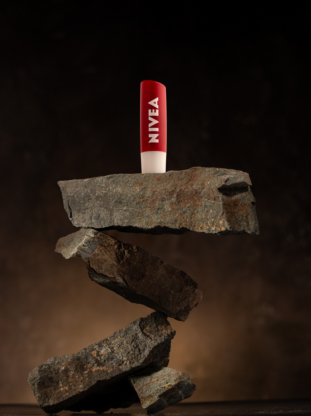 Nivea Lipstick on Rock