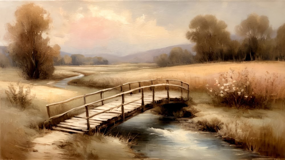 Footbridge Across the Stream