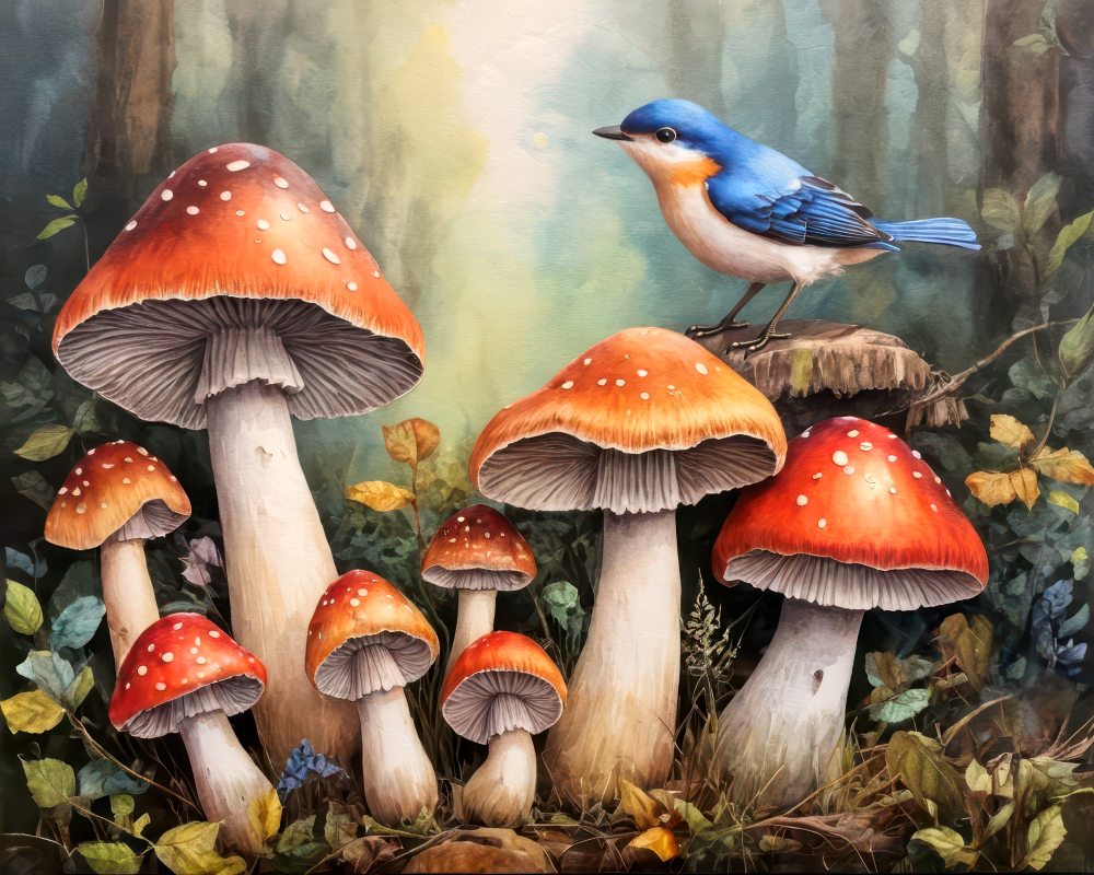 A Visitor to the Mushroom Grove