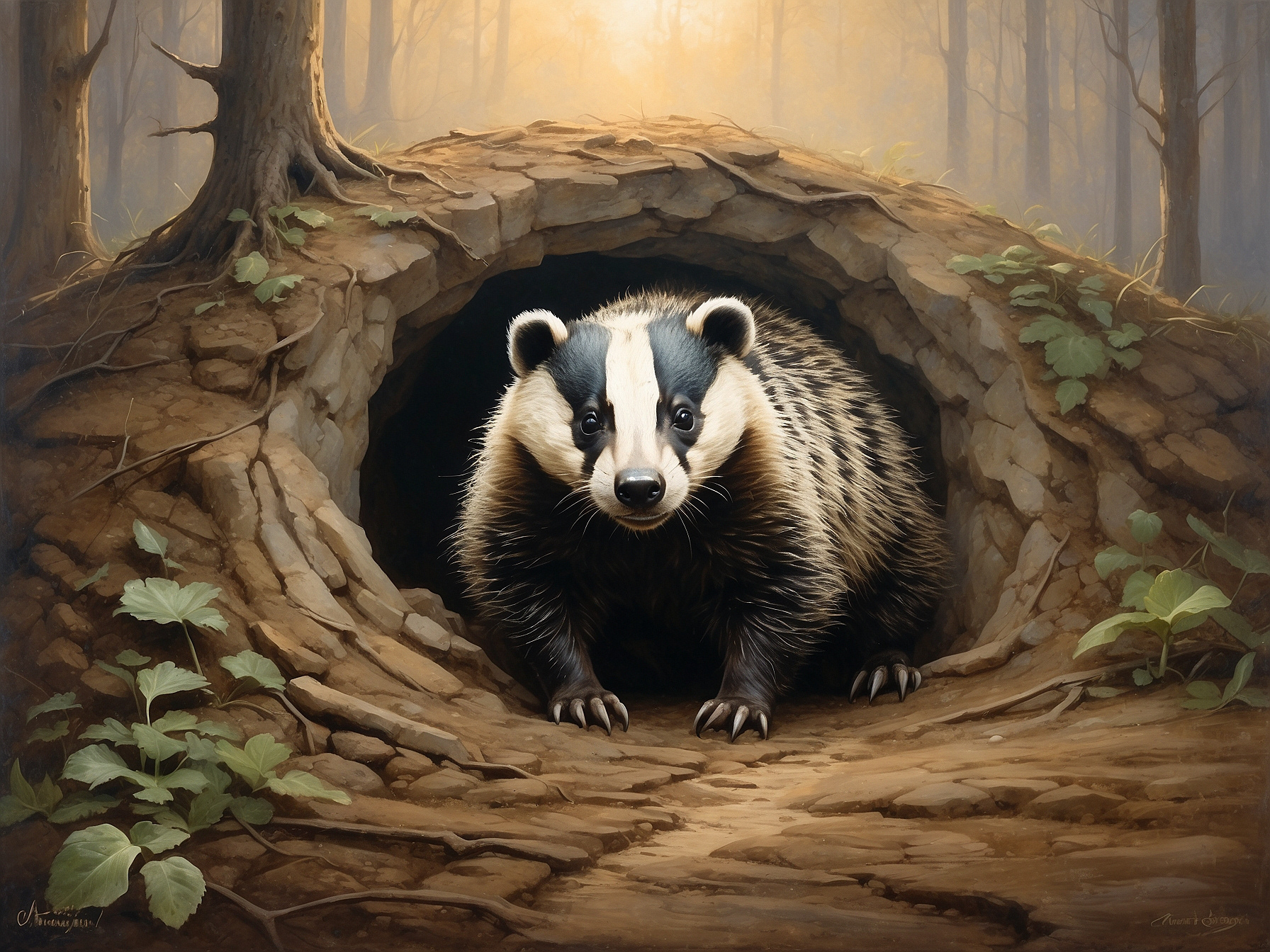 Badger at the Burrow
