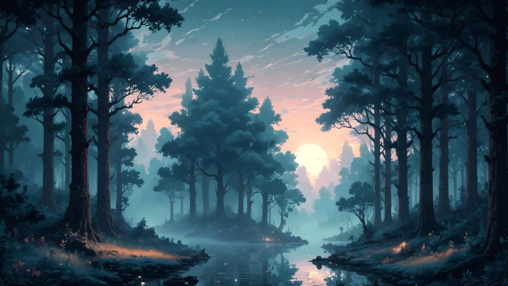 Reflections in the Forest Heart