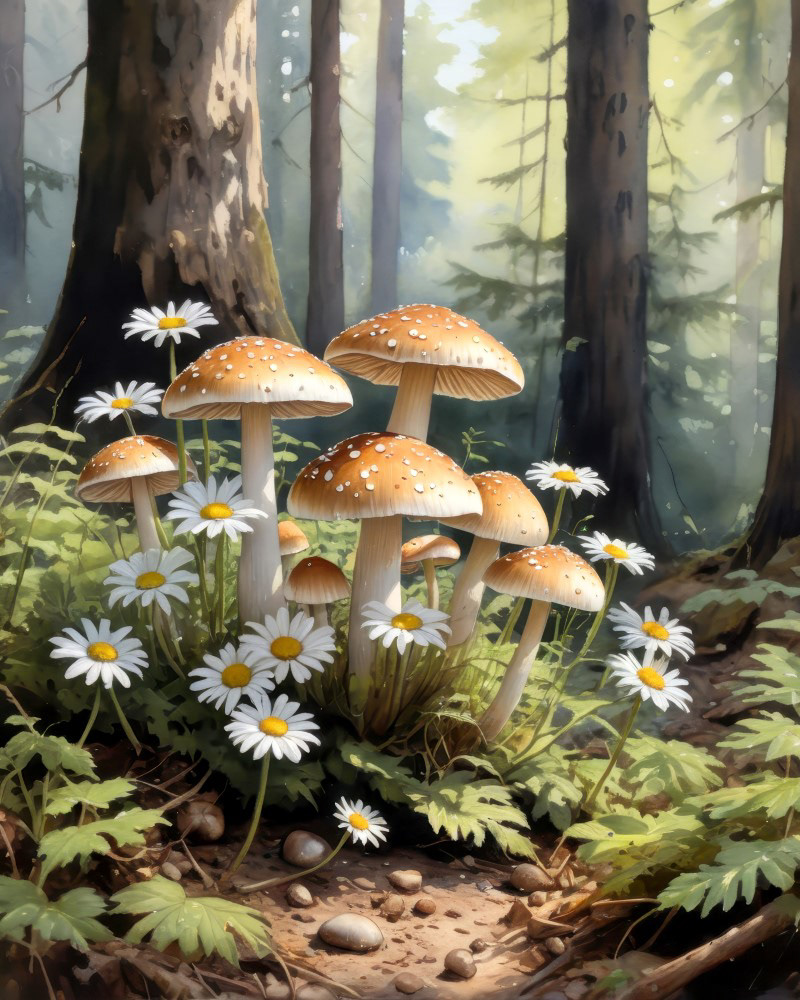 Daisies and Mushrooms