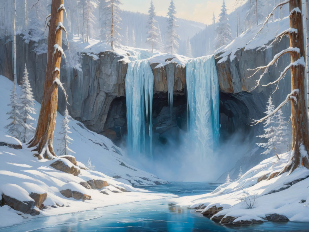 Frozen Twin Falls