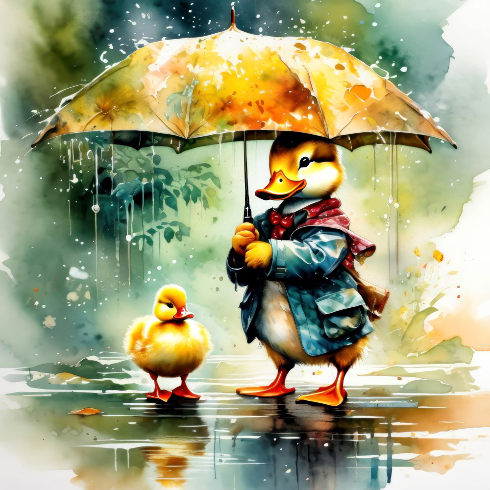 Rainy Day With Ducks