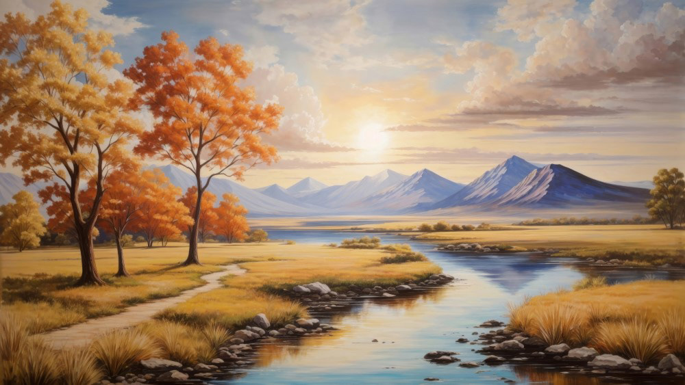 Rustic Sunset in the Valley
