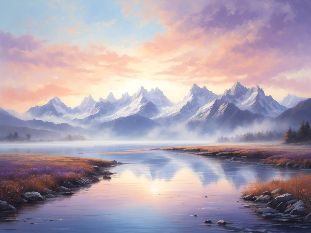 Serene Mountain Peaks