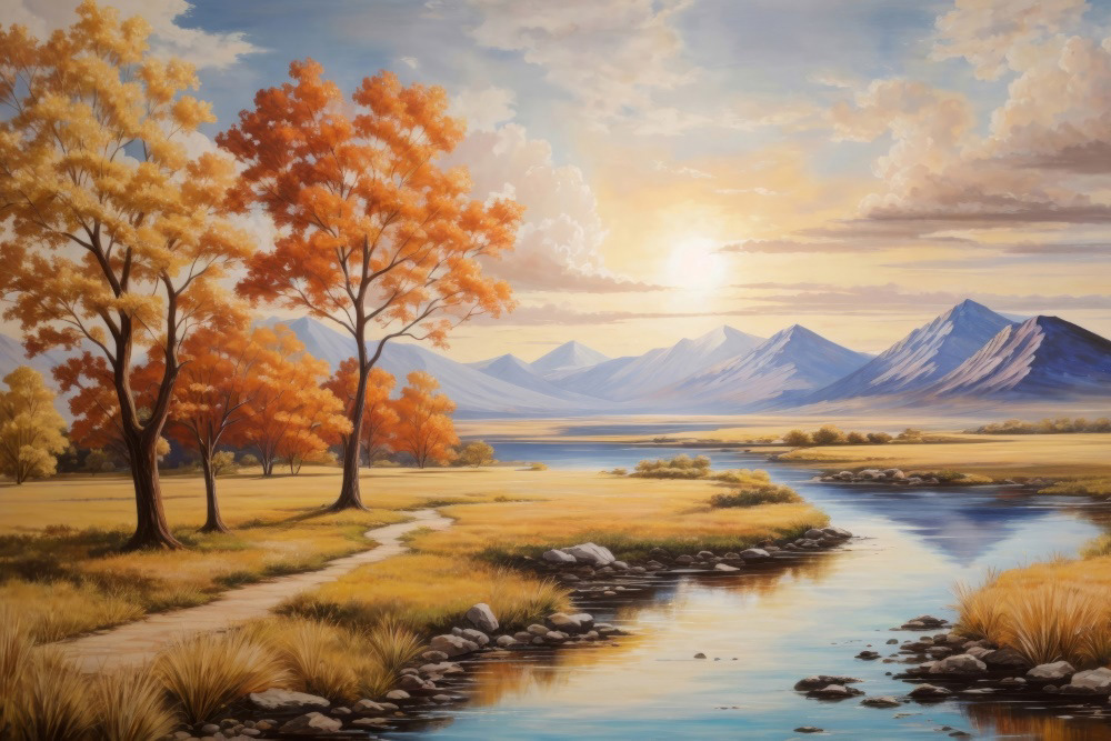 Rustic Sunset in the Valley