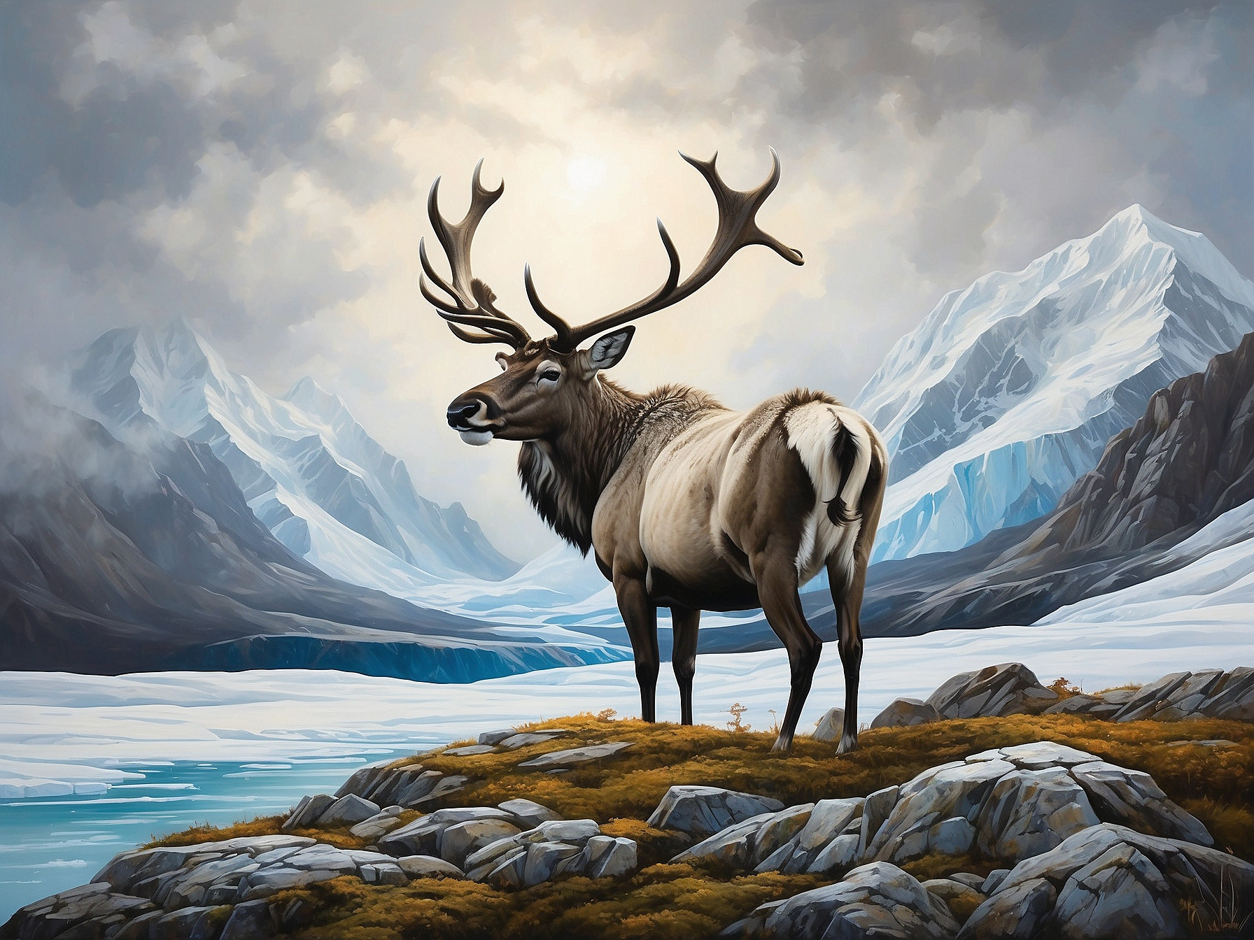 Wapiti Above the Glacier