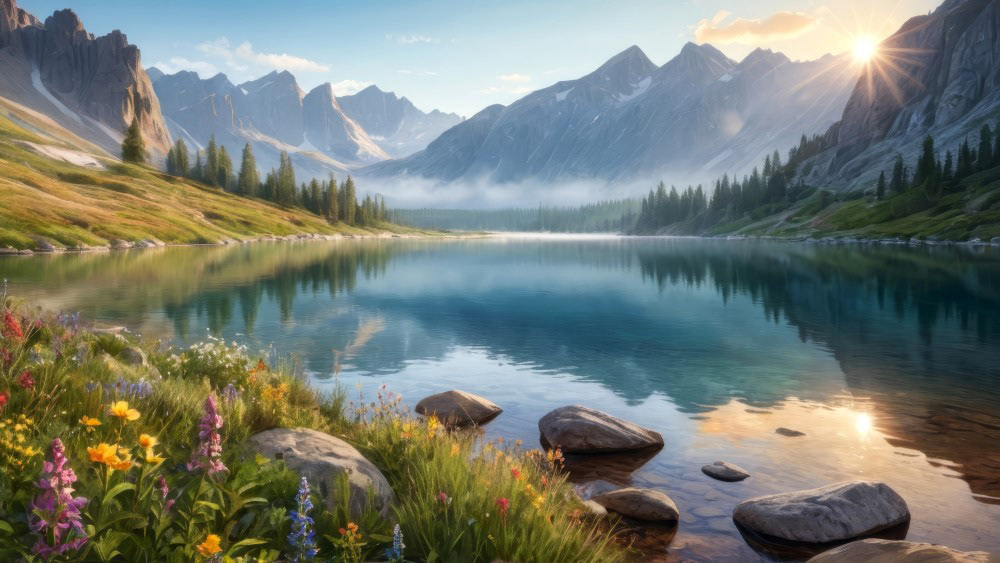 Early Morning Lake Sunrise