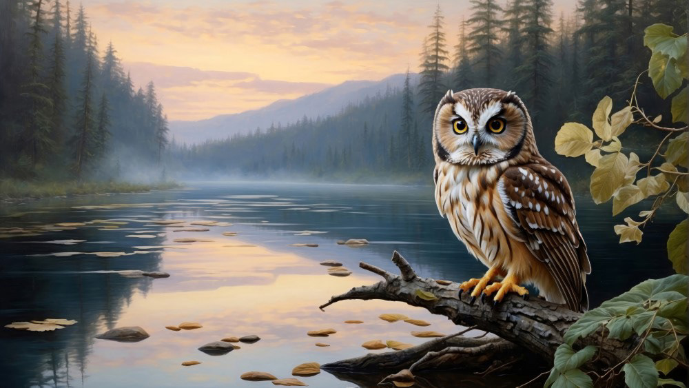 Quiet Guardian of the Misty Lake