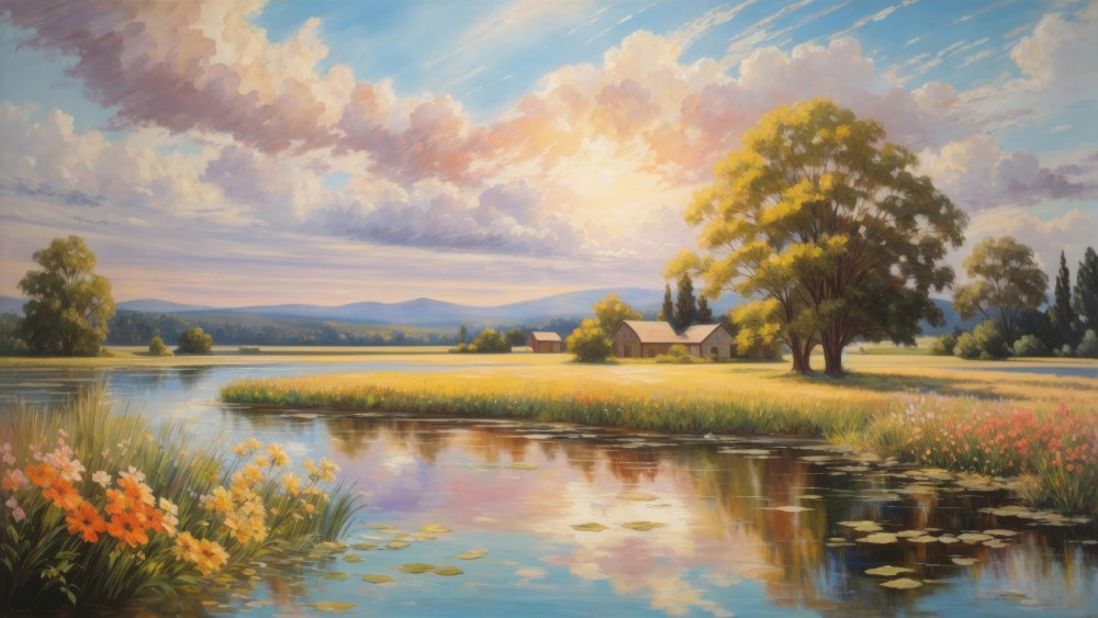 Wildflowers by the Water's Edge