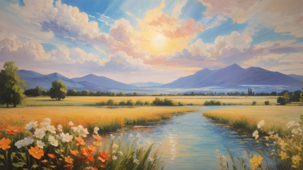 Tranquil River at Dusk