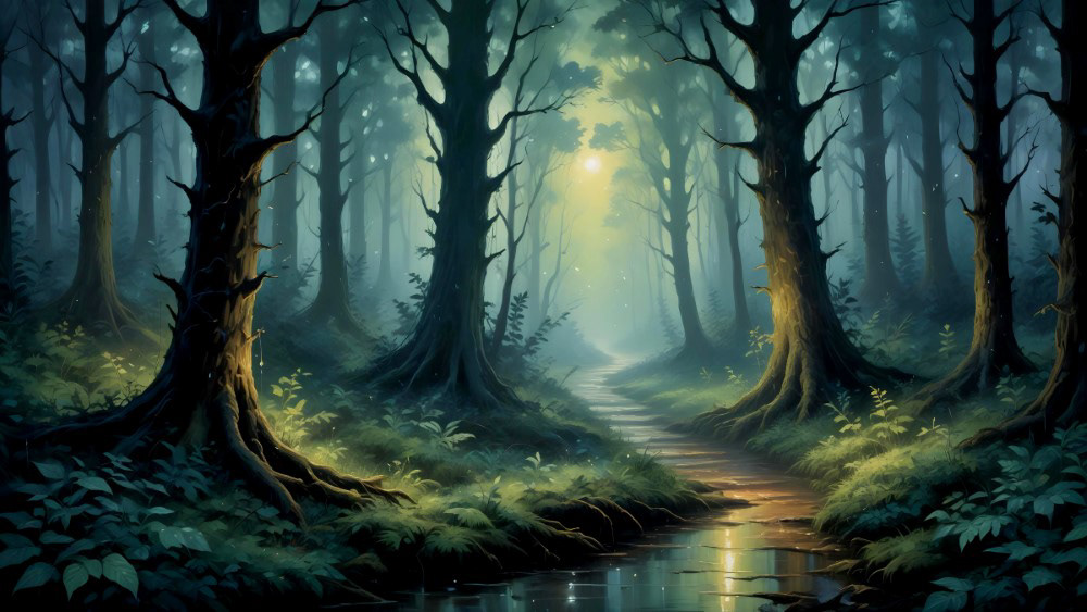 Mystic Shadows of the Rainy Forest