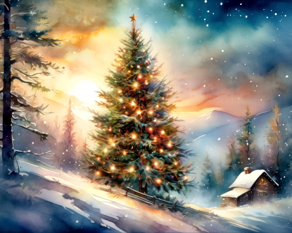 Holiday Radiance in the Snow