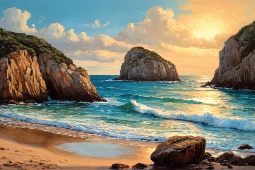 Sea Cliffs in the Morning Light