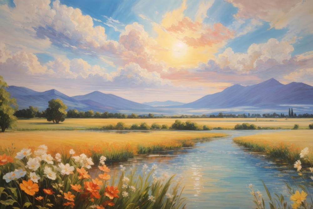 Tranquil River at Dusk