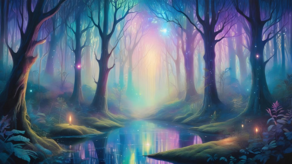 Aurora Glow in the Woodland Realm