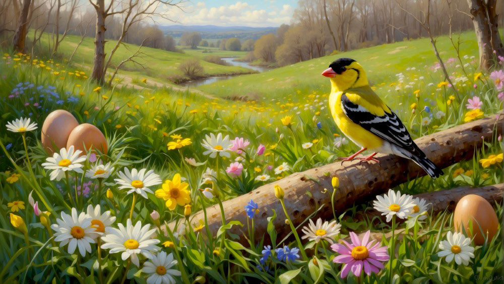 Goldfinch's Perfect Easter Morning