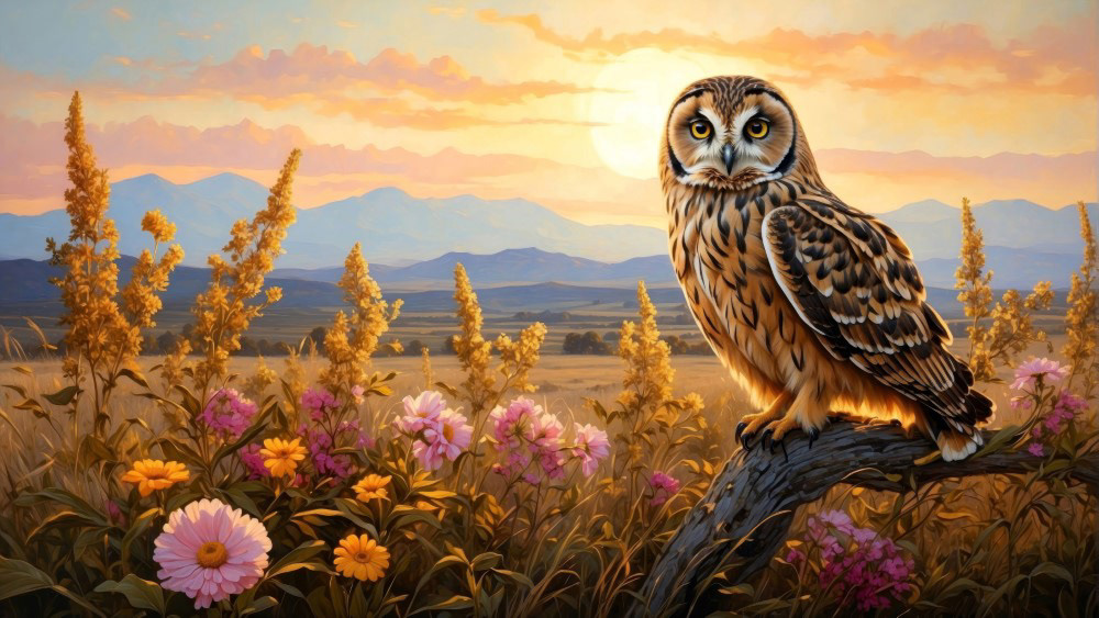 Owl Among the Meadow