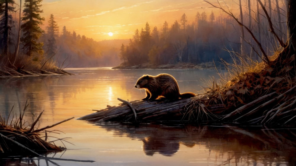 Sunset at the Beaver Lodge
