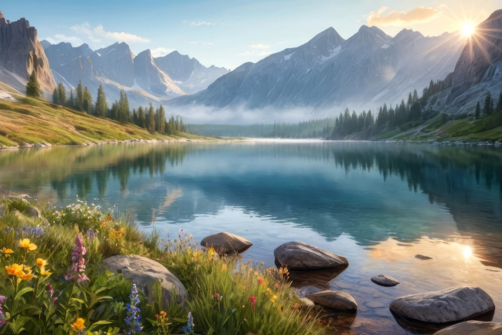 Early Morning Lake Sunrise