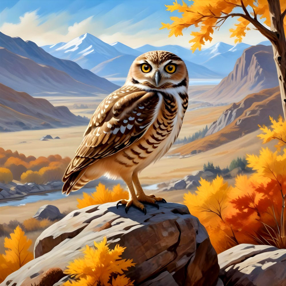 Owl of the Autumn Highlands